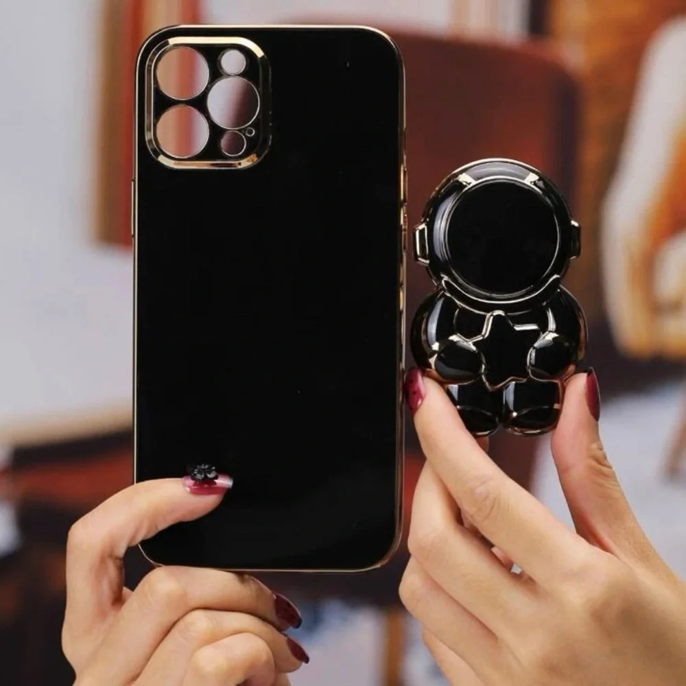 iPhone 14 pro max case with stand black or purple